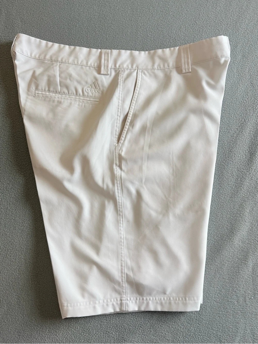 adidas Men’s White Flat Front Golf Shorts